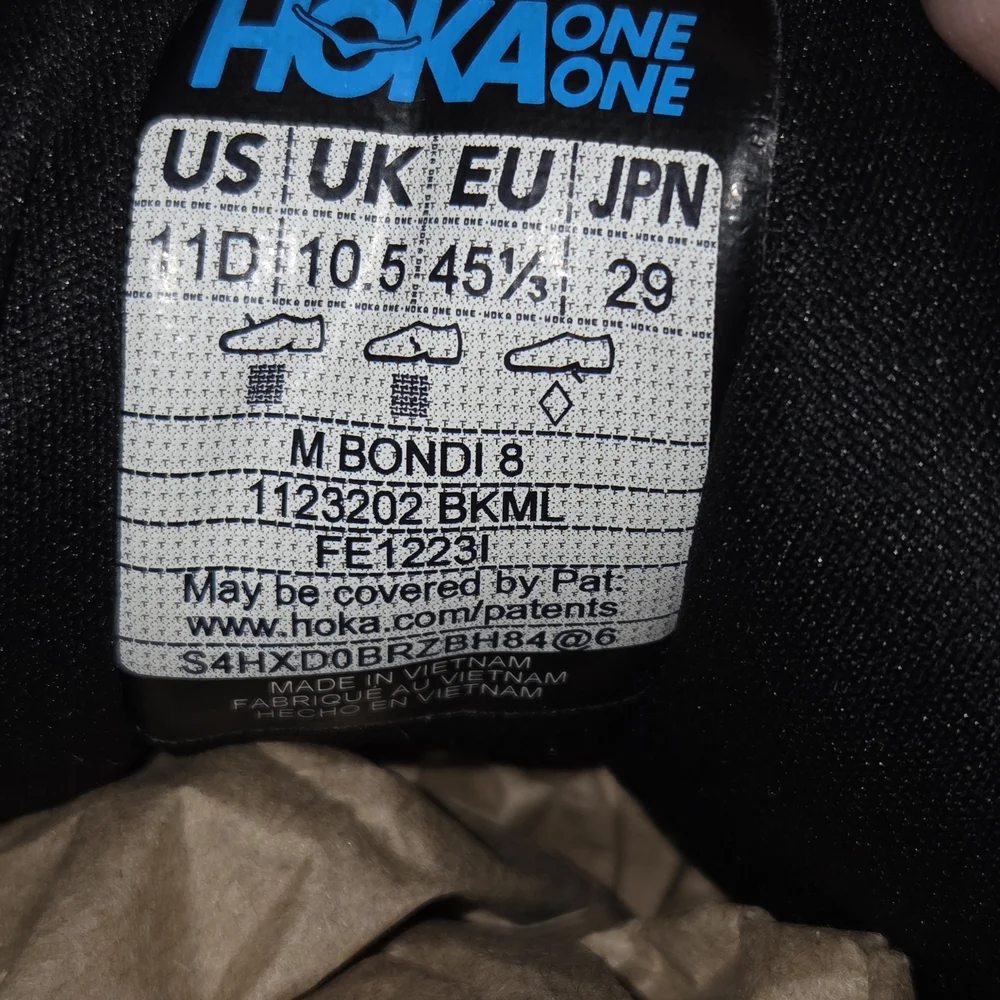HOKA ONE ONE Bondi 8 'Rainbow' Running Shoes US Men Size 11D - Picture 7 of 11